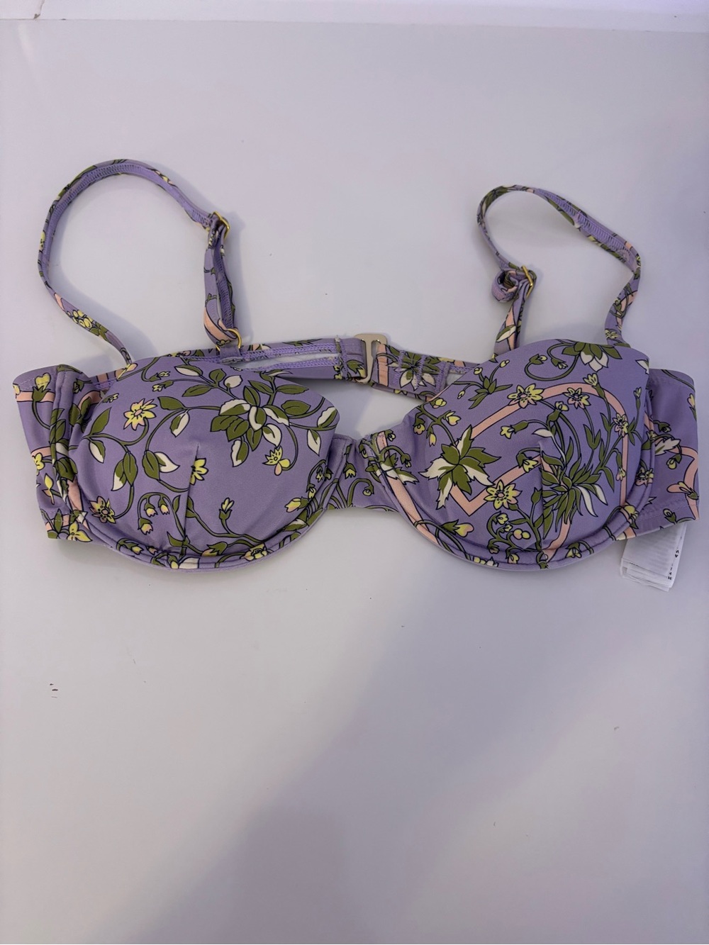 Tory Burch XS Lilac Floral Swim Top